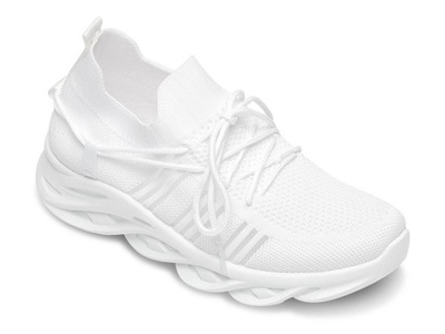 Ażurowe buty sportowe SNEAKERSY Białe 40