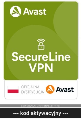 avast SecureLine VPN 10 stanowisk / 1 rok