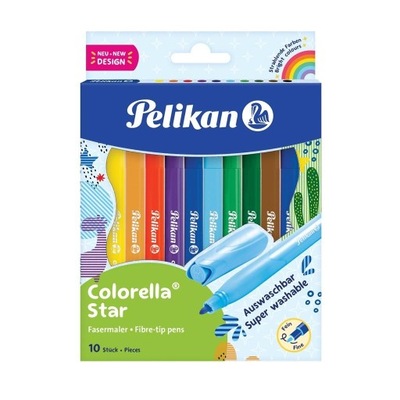 Flamastry Colorella 10 kolorów Pelikan