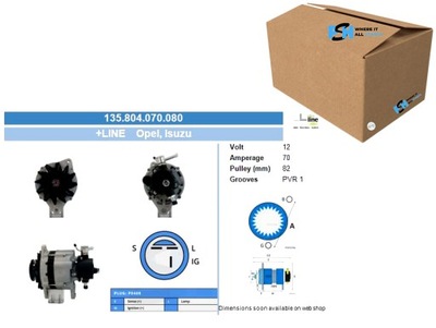 ALTERNADOR OPEL ISUZU 70A ALTERNADOR BV PSH  