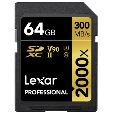 Karta SD Lexar Professional 2000x SDXC 64GB UHS-II V90