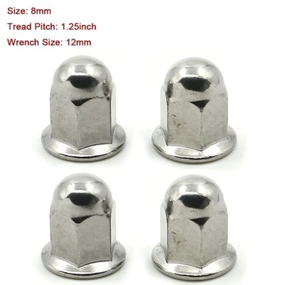 4PCS M6 M8 M10 DOME PLUG CAP NUT SCREW BOLT STAINLESS STEEL FOR HOND~23420
