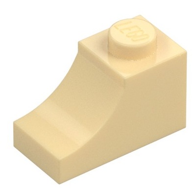 LEGO Łuk most Arch 1x2 Inverted piaskowy Tan 6383295 78666