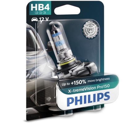 PHILIPS HB4 X-TREME НІЧНОГО БАЧЕННЯ PRO150 150% WIĘCEJ ЛАМПИ