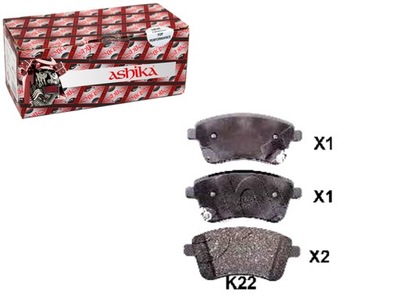 Ashika гальмівні колодки гальмівні kia venga 1.4 фото №1