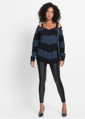 LEGGINSY CZARNE DŁUGIE 1O4K03 BODYFLIRT 36/38