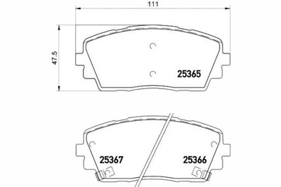 SABOTS DE FREIN DE FREIN TEXTAR 581011YA30 581011YA00 PAD1 - milautoparts.fr