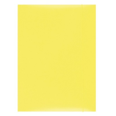 Teczka z gumką karton A4 300gsm 3-skrz żółta