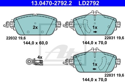 ZAPATAS DE FRENADO ATE CERAMIC ATE 13.0470-2792.2  