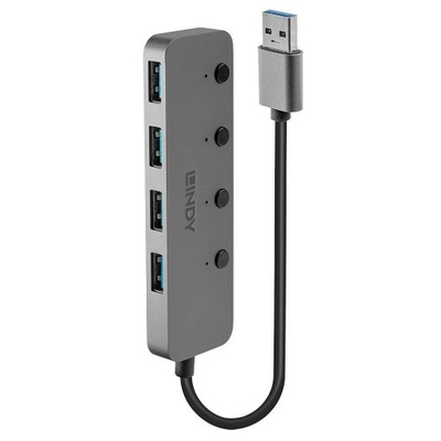 Lindy Hub Usb 3.0, 4 porty