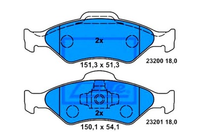 Ate гальмівні колодки гальмівні ford fiesta fiesta iv ka mazd фото №1