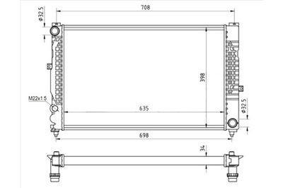 TYC РАДИАТОР ВОДЫ AUDI A4 B5 95-01 RAUDI 702-0010-R