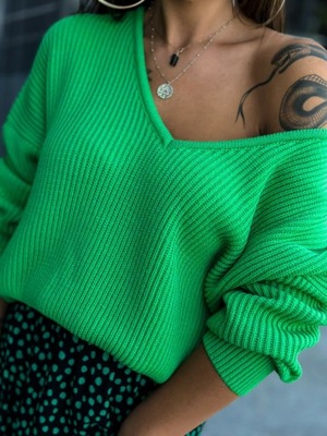 Sweter damski, sweter zielony, sweter by mia, UNI