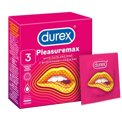 DUREX prezerwatywy PLEASUREMAX z wypustkami 3 szt