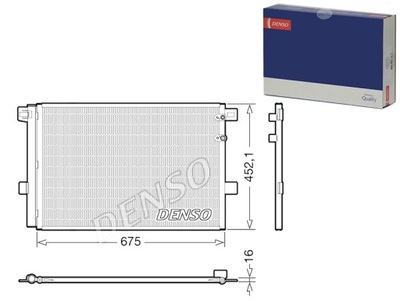 CONDENSADOR DE ACONDICIONADOR VW AMAROK 2.0 2.0D 09.10- DENSO  