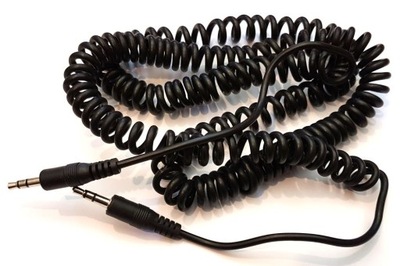 Kabel Przewód spiralny mini jack 3,5mm M-M 3m