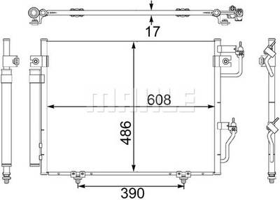 CONDENSADOR DE ACONDICIONADOR MITSUBISHI PAJERO 00-  