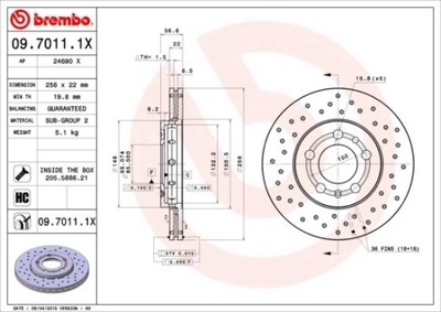 ДИСК ГАЛЬМА ПЕРЕД AUDI SEAT SKODA VW 1J0615301