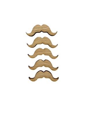 Drewniane wąsy zestaw dla rękodzielników 5 szt.