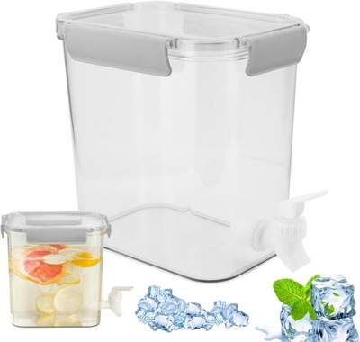 Dozownik napojów z kranem 3,5 l, słoik do koktajli, karafka na lemoniadę