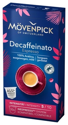 Kapsułki do Nespresso Movenpick Decaffeinato Espresso 10 szt.