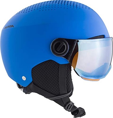 KASK NARCIARSKI ALPINA ZUPO VISOR NIEBIESKI 51-55