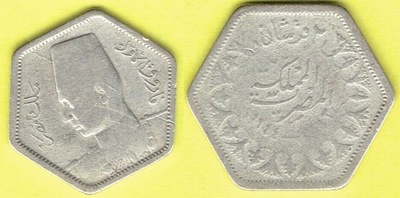 EGIPT 2 PIASTRES 1944 r. Ag