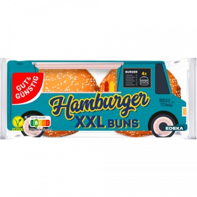 Gotowe Amerykańskie Bułki Hamburgerowe Sezam XXL 300g
