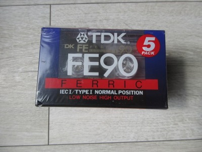 ZESTAW 5 SZT KASET TDK FE90 FERRIC NOWE