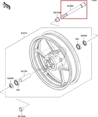 OSKA ESPÁRRAGOS RUEDA PARTE DELANTERA KAWASAKI Z750 04-12  