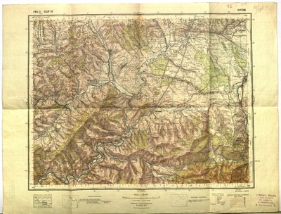 TATRY, CHYŻNE. Topograficzna mapa