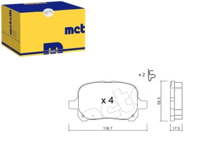 Тормозные колодки тормозные metelli 446520550 446533130 44653 фото №1