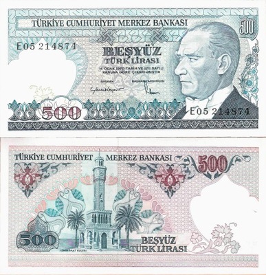 Turcja 1970 (1983) - 500 lirasi - Pick 195 UNC