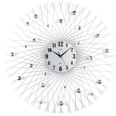Zegar ścienny JVD srebrny 80cm