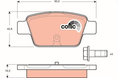 PADS BRAKE FIAT REAR STILO 01- GDB1485  