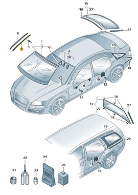 NUEVO ORIGINAL AUDI CON BRIDA FIJADOR 4F0845454  