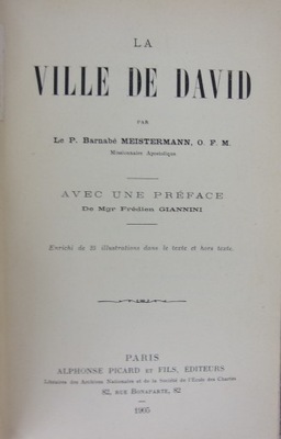 La Ville de David 1905r.