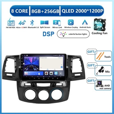 НАВИГАЦИЯ GPS ANDROID WIRELESS CARPLAY К TOYOTA FORTUNER HILUX 2005-2014 фото