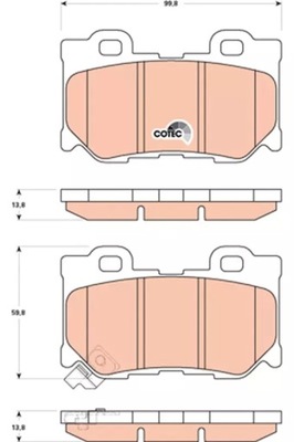 КОЛОДКИ ГАЛЬМІВНИЙ INFINITI G 08- ЗАД