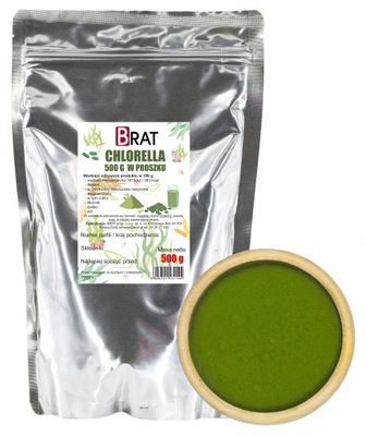 Chlorella w PROSZKU 500g - oczyszczanie NATURALNA