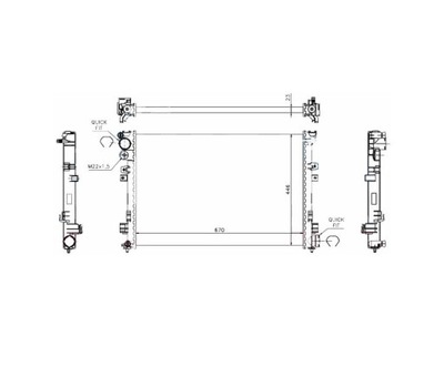 RADUADOR DE AGUA CITROEN JUMPY U6U 95- 1301Y4 NUEVO  