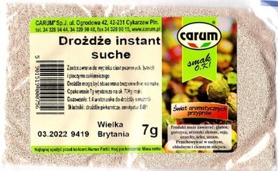 DROŻDŻE SUCHE 10g