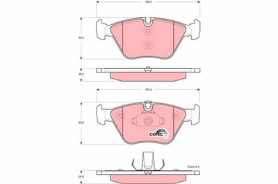 КОЛОДКИ ТОРМОЗНЫЕ BMW ПЕРЕД 3 00-07/Z4 06-09 GDB1577