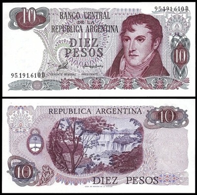$ Argentyna 10 PESOS P-300 UNC
