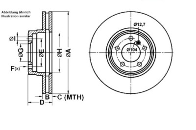 Ate гальмівні диски гальмівні 2szt. land rover range rover фото №1