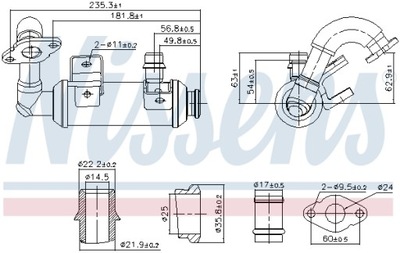 NISSENS 989407 CHLODNICA, RECYRKULACJA IŠMETAMŲJŲ DUJŲ 