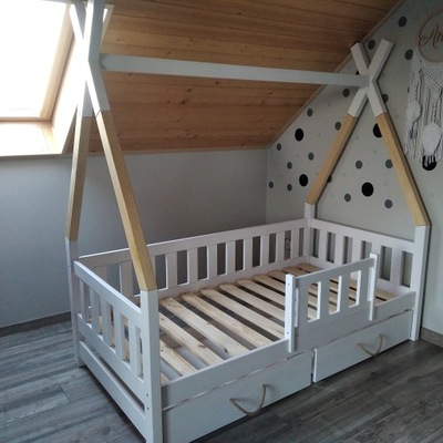 Łóżko dziecięce TIPI 160x80! 100% lite drewno!