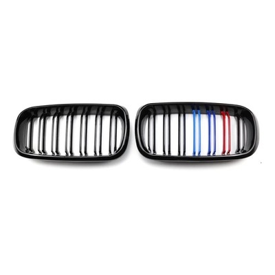 NUEVO LOOK CAR GRILLE REJILLA DE RADIADOR FRONT KIDNEY GLOSSY 2 LINE DOUBLE SLAT FOR~50527  