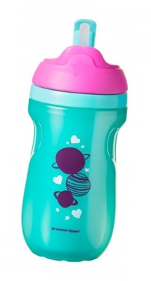 Tommee Tippee Bidon ze słomką 260ml 12m+ Love Pink