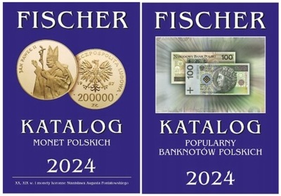 Katalog Monet Polskich + Katalog Banknotów Polskich - Fischer - 2024